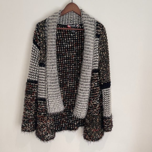 Desiqual Sweaters - Desigual Women Wrap Cardigan Sweater Multi Print Size S